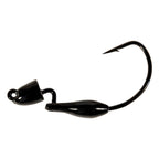 Pro BulletZ jig hook with black head and curved offset hook