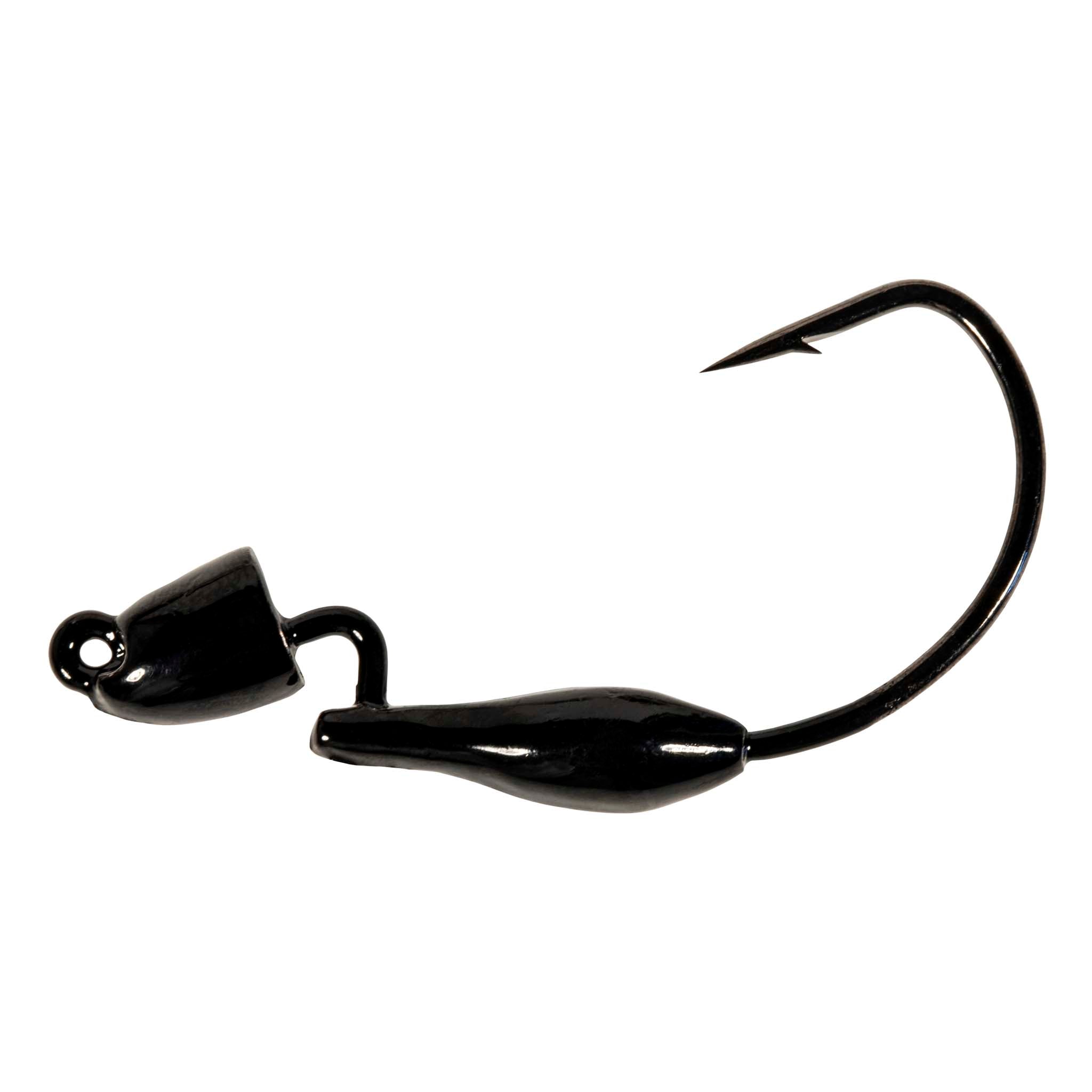 Pro BulletZ jig hook with black head and curved offset hook