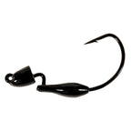 Pro BulletZ jig hook with black head and curved hook for soft baits