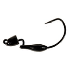 Pro BulletZ jig hook with black head and offset hook bend