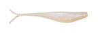 Scented jerk shad soft plastic lure in pearly pale blue, speckled, forked tail.