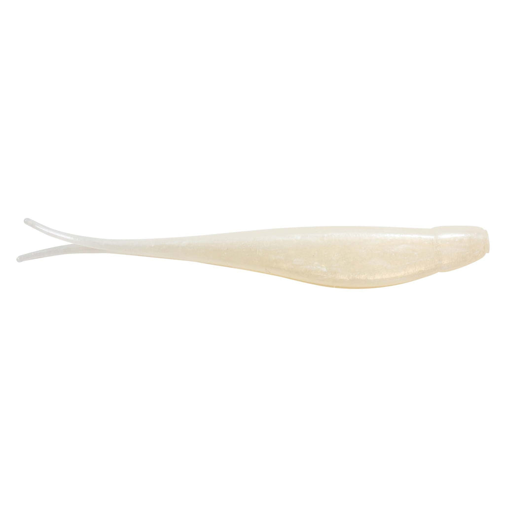 Jerk shad lure in translucent white with pale fork tail