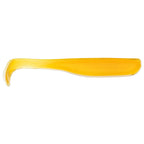 Slim swimbait lure, translucent orange-yellow gradient with clear body