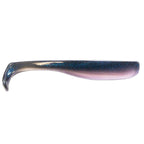 Slim swimbait lure, dark blue-purple with purple shimmer and gold sparkle