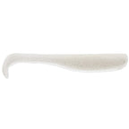 Slim swimbait lure, light pearl translucent with subtle speckled shimmer