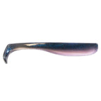Slim swimbait lure, dark blue-purple translucent with subtle shimmer