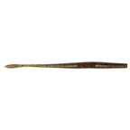 Fishing soft plastic worm lure, olive green speckled body
