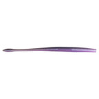 Fishing soft plastic worm lure, purple gradient speckled body