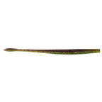 Fishing soft plastic worm lure, chartreuse and multicolor speckled body
