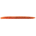 ZinkerZ fishing lure, slender bright orange bait with scattered dark speckles.