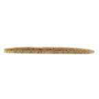 Soft plastic fishing lure in pale tan with brown speckled finish