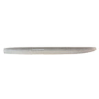 White speckled soft fishing lure with tapered worm-like body