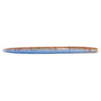 ZinkerZ fishing lure, slender light-blue bait with orange speckles along the body.