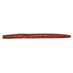 ZinkerZ fishing lure, slender red speckled bait with glossy glitter texture.