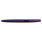 ZinkerZ fishing lure, slender dark purple-blue speckled bait with pointed tip.