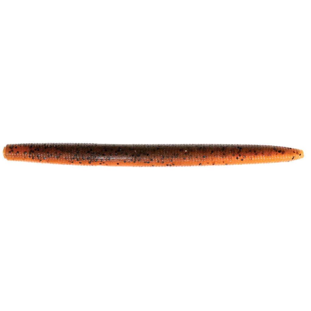 ZinkerZ soft plastic craw lure, orange body with dark speckles and darker head