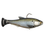 Shadtron LT fish-shaped fishing lure with greenish-gray scales, dark tail, and rear hook