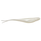 StreakZ 3.75 soft fishing lure, translucent white body with fork tail