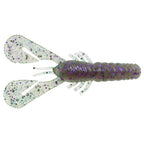 Turbo CrawZ soft plastic craw bait, purple speckled claws and segmented purple body