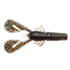 Turbo CrawZ soft plastic craw bait, brown speckled body with twin spade claws