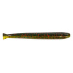 MinnowZ fishing lure, dark green with red specks, yellow tail