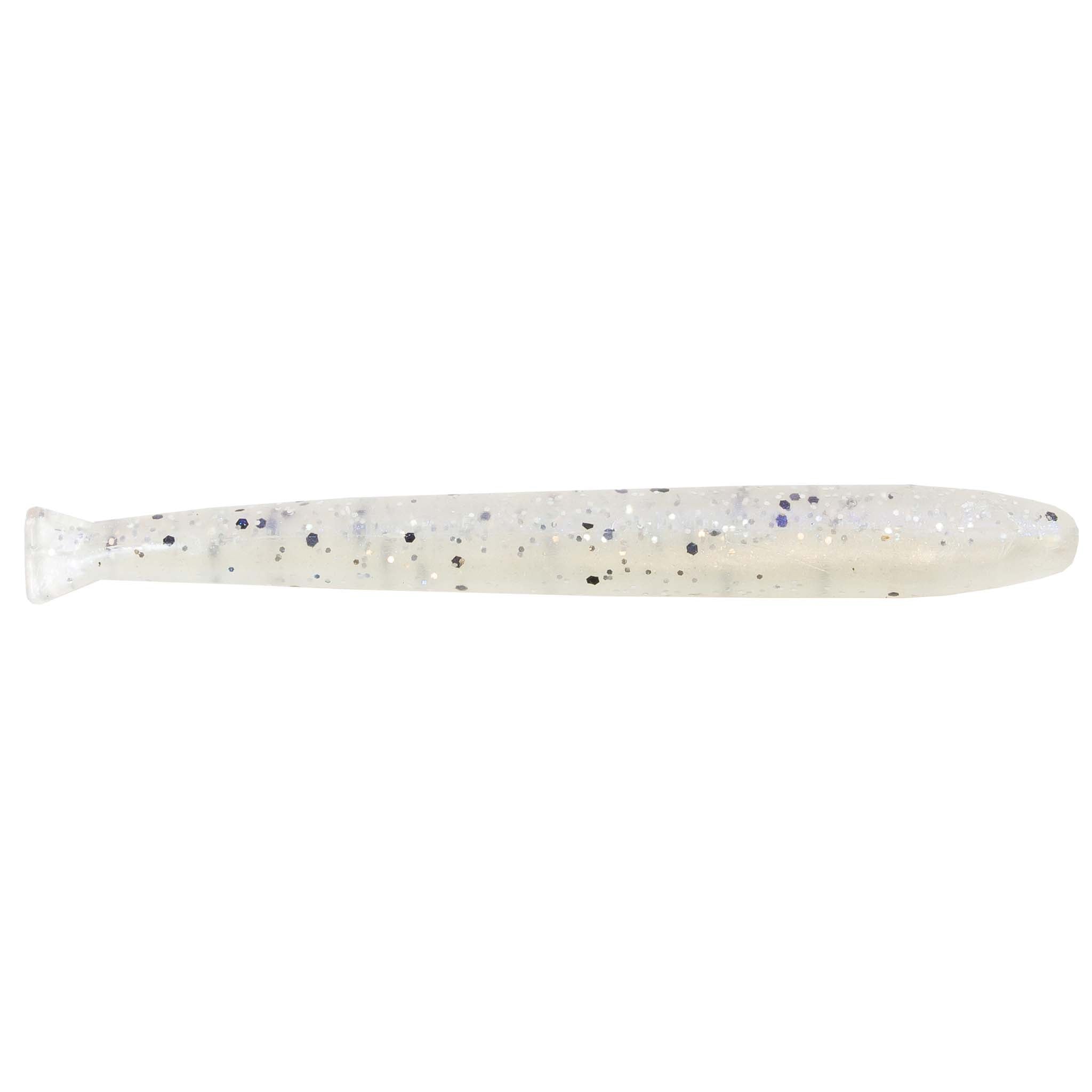 MinnowZ fishing lure, white with blue and purple speckled dots