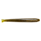 MinnowZ fishing lure, dark olive-brown with small black dots and yellow tail