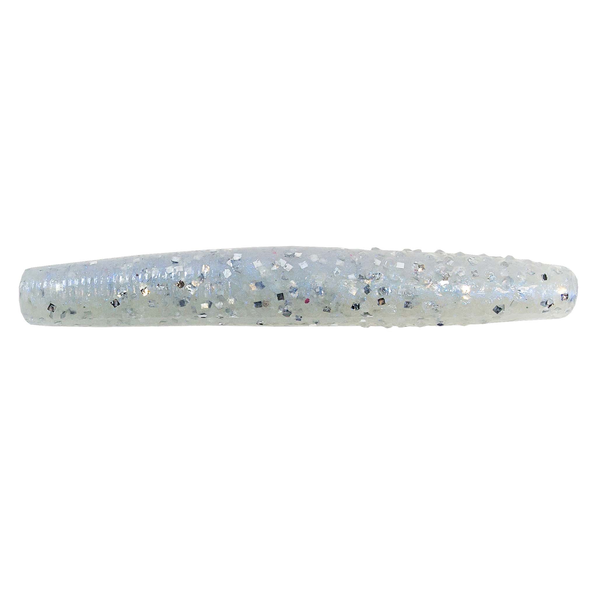 Finesse TRD soft plastic fishing lure, light blue with silver sparkle flakes