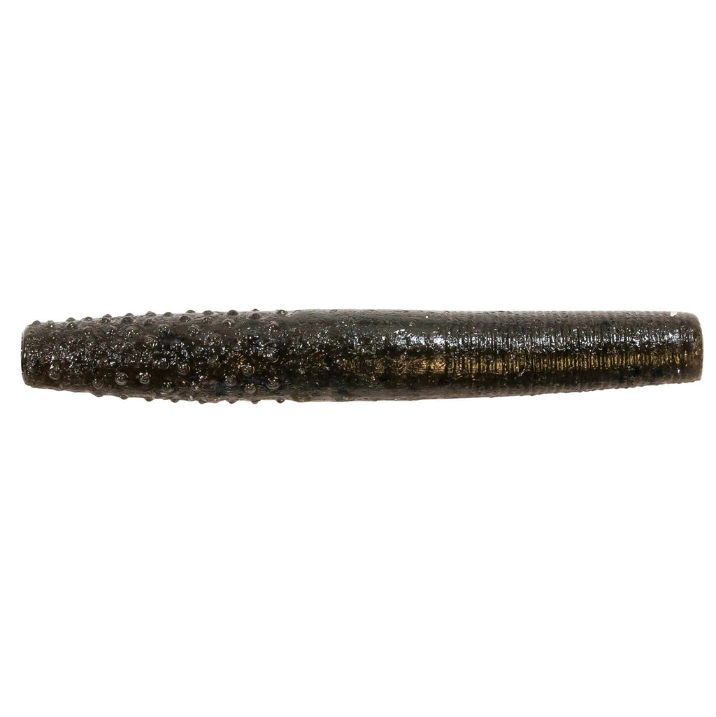 Finesse TRD soft plastic fishing lure, dark smoky gray with gold and black speckles
