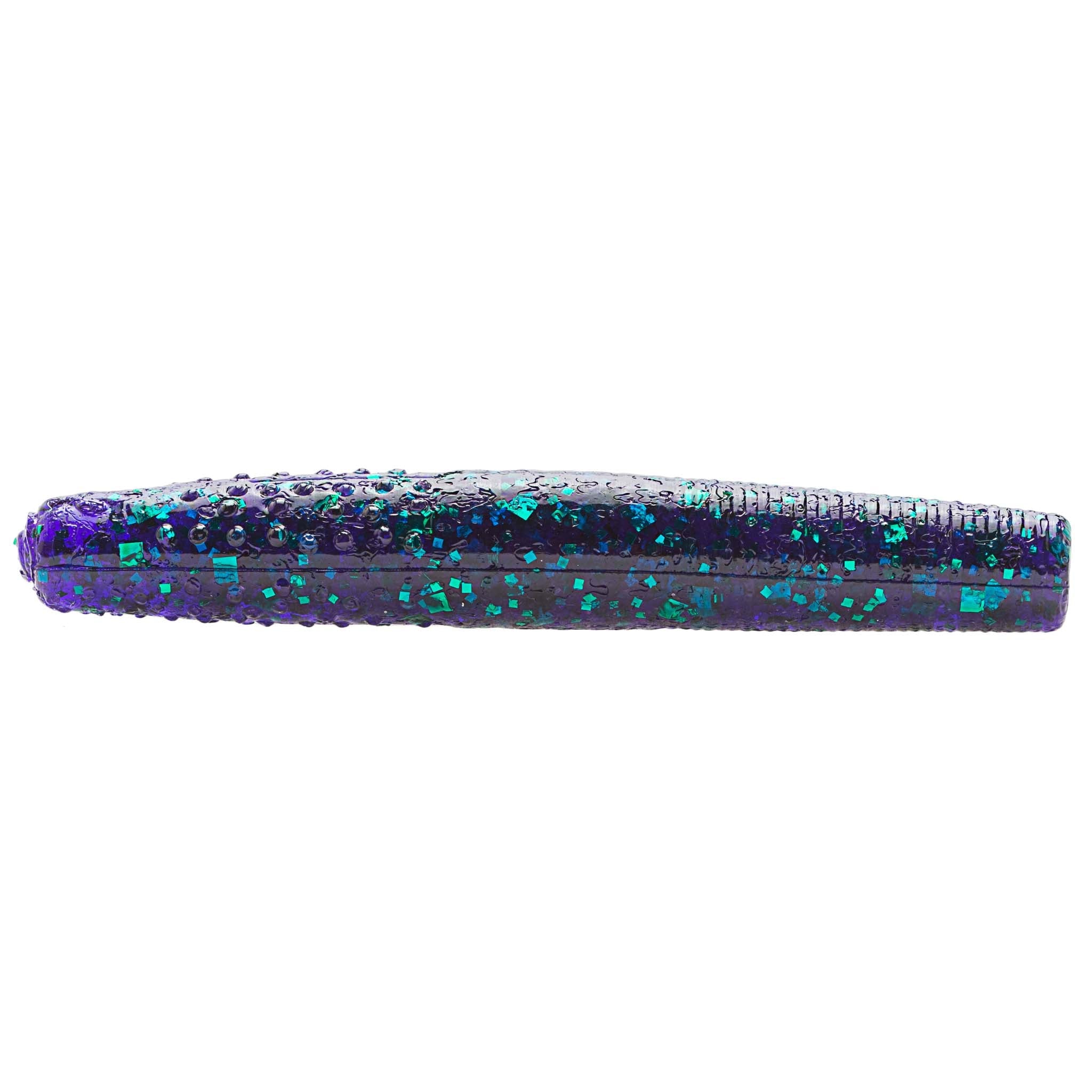 Fishing lure TRD-style, dark purple with blue flake and glitter speckles