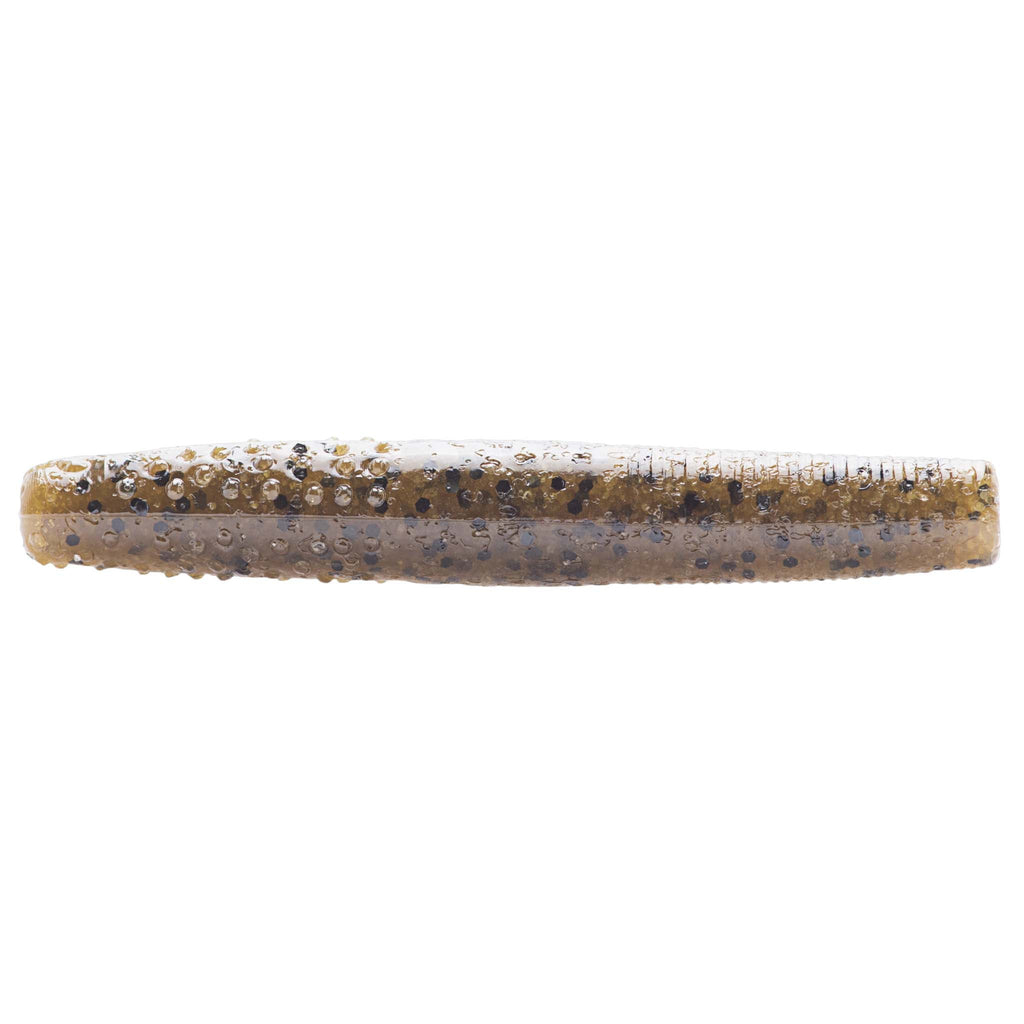 Fishing lure TRD-style, tan with gold glitter and speckled flecks