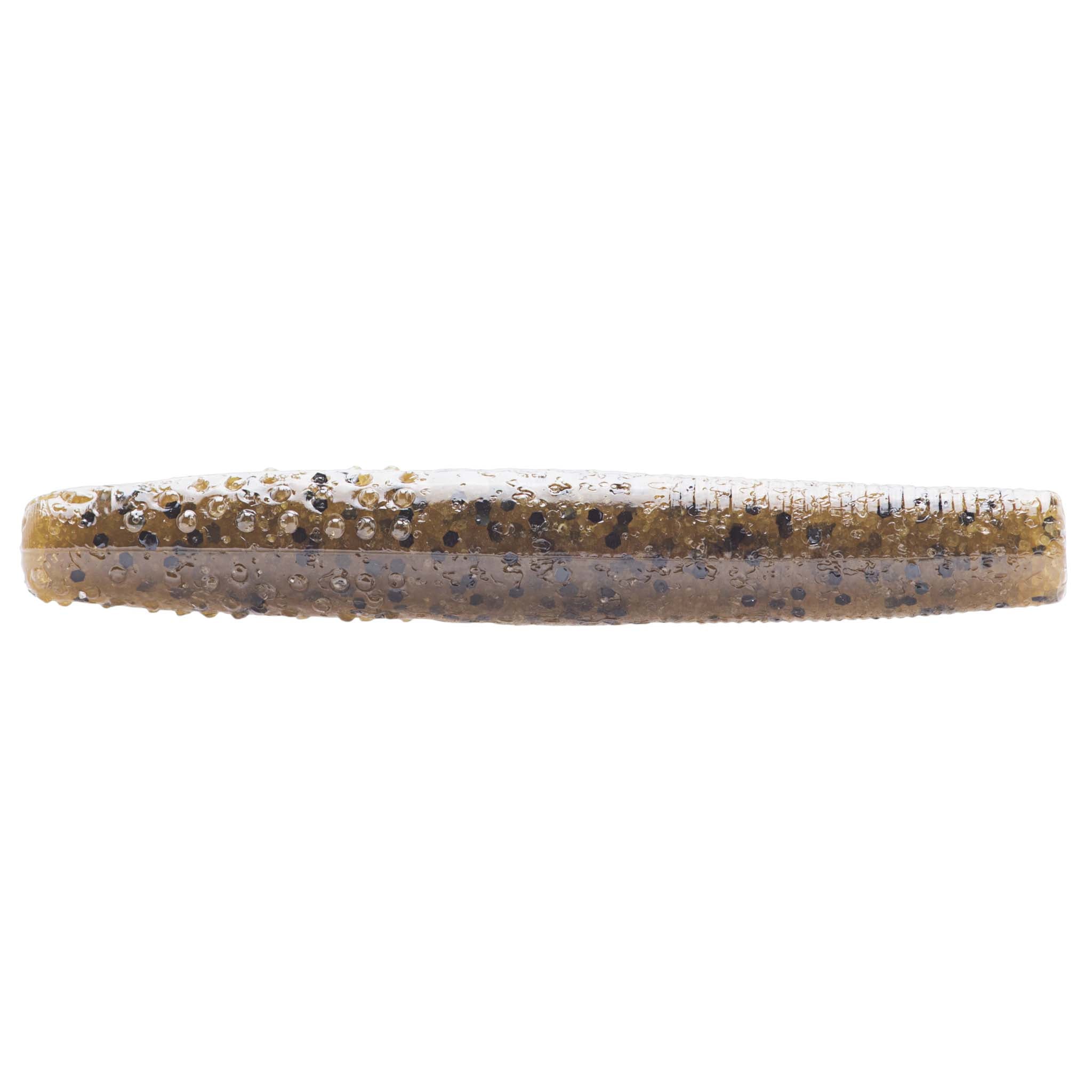Fishing lure TRD-style, tan with gold glitter and speckled flecks