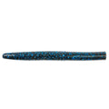 Soft plastic fishing lure, blue with black speckles