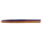 Soft plastic fishing lure, orange with purple speckles