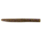 Purple-speckled soft plastic fishing lure with multicolor flecks, straight worm profile