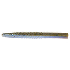 Brownish soft plastic fishing lure with blue tint, straight worm profile
