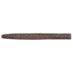Dark brown speckled soft plastic fishing lure, straight worm profile