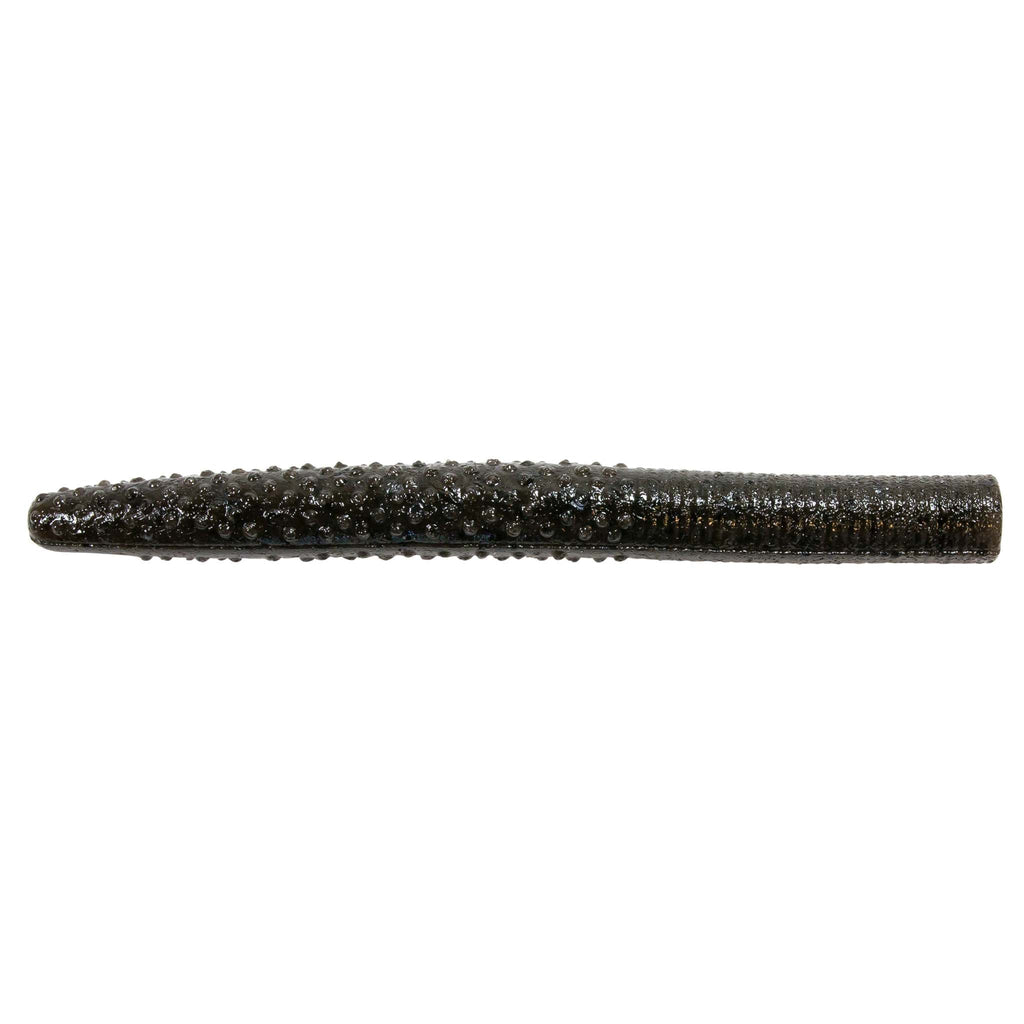 Soft plastic fishing lure, dark gray with black speckles