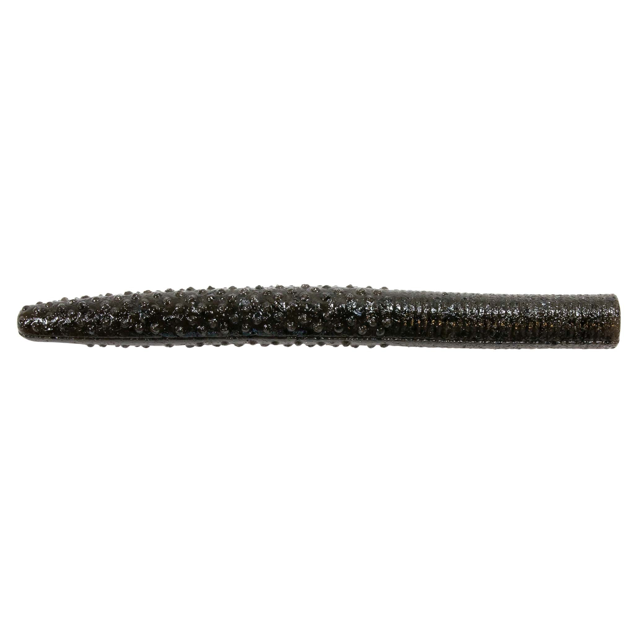 Soft plastic fishing lure, dark gray with black speckles