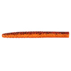 Soft plastic stick bait lure, orange speckled finish