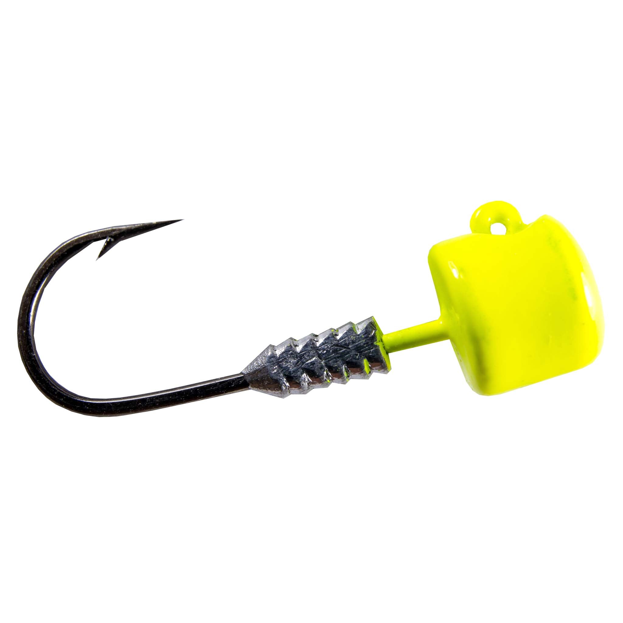 TT Lures NedlockZ HD fishing lure jig with chartreuse head, metal body, and hook