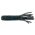 TRD TubeZ soft plastic bait, dark blue-black speckled body with slim dark tentacles