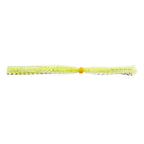 Chartreuse banded fishing lure skirt with fuzzy strands and center connector