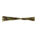 Fishing lure skirt with dark green and gold strands and black center band