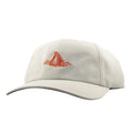 Stone tech cap with orange embroidered logo on front
