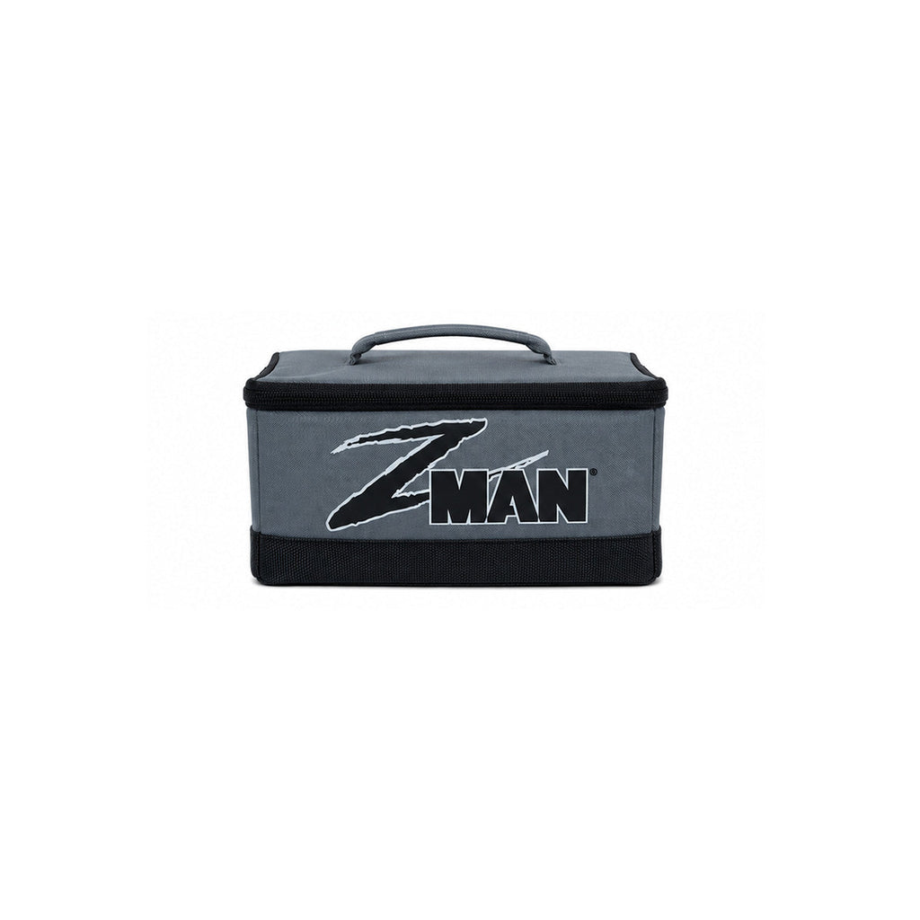 Rectangular gray storage bag with top handle and ZMAN logo patch
