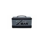 Rectangular gray storage bag with top handle and ZMAN logo patch