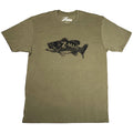 Military heather bass graphic T-shirt with Z-MAN logo at center chest