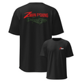 Black fishing T-shirt duo with Z-Man Fishing logo graphic on back and front